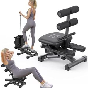 BESVIL Stepper ABS Workout Equipment AB Machine Total Body Workout Fitness Exercise Machine Stepping Exercise Machine for Home Gym Workout